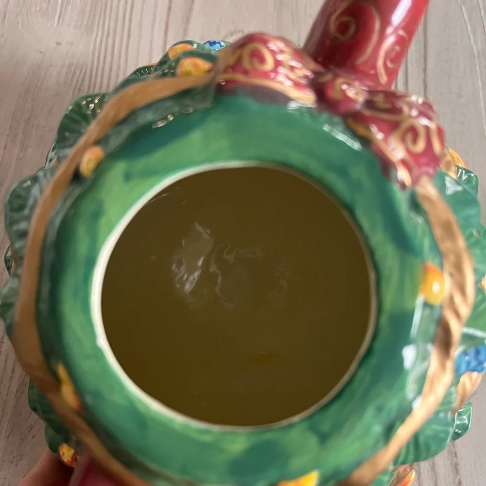 Bella Casa by Ganz Christmas Tree Teapot Vintage